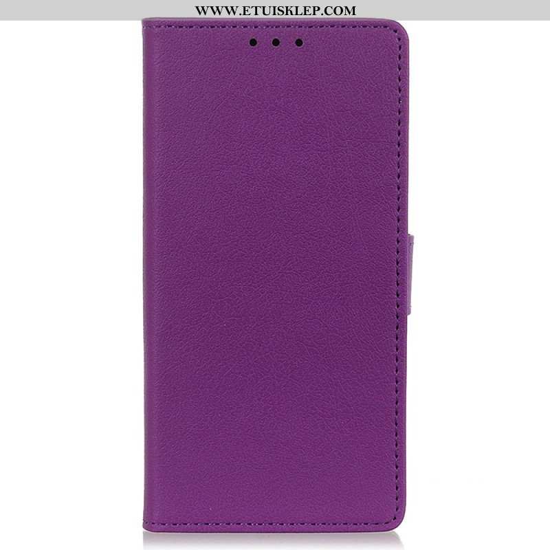 Etui Folio do iPhone 14 Klasyczna Sztuczna Skóra